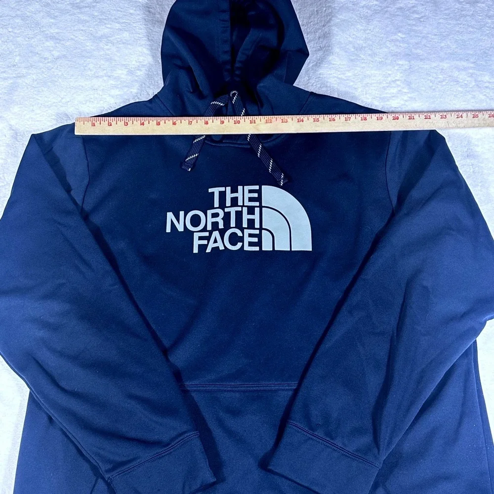 The North Face Pullover Hoodie Mens XXL Navy Blue Graphic Logo NF0A2TGQULB